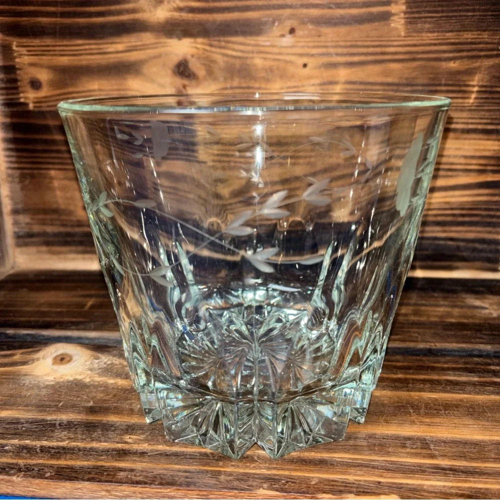 PRINCESS HOUSE Heritage Clear Crystal Cut Floral Design Ice Bucket